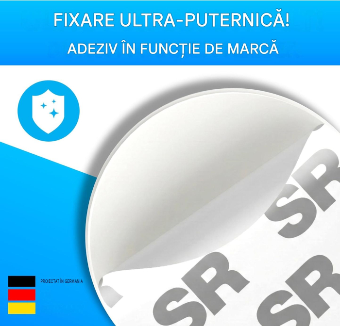 Opritor siliconic pentru manere usi, fara gaurire, set 6 bucati de 40 mm,  9 mm grosime [5]