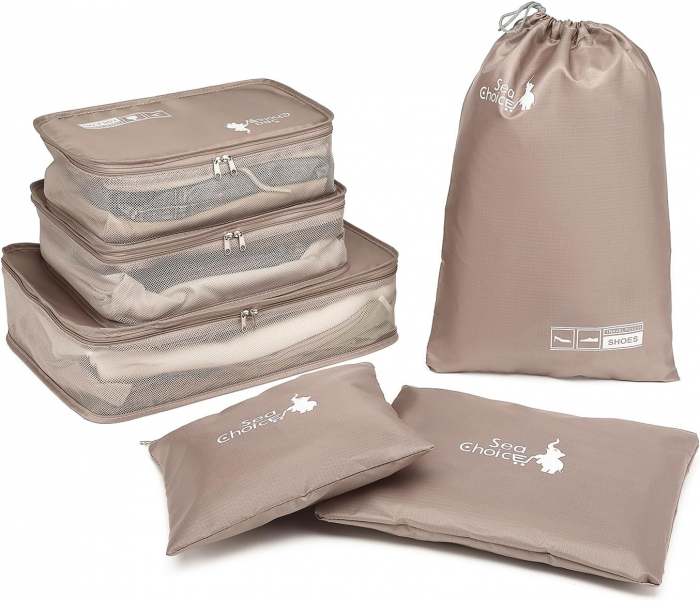 Organizatoare spatiu valize si bagaje-set 6 piese Kaki [1]