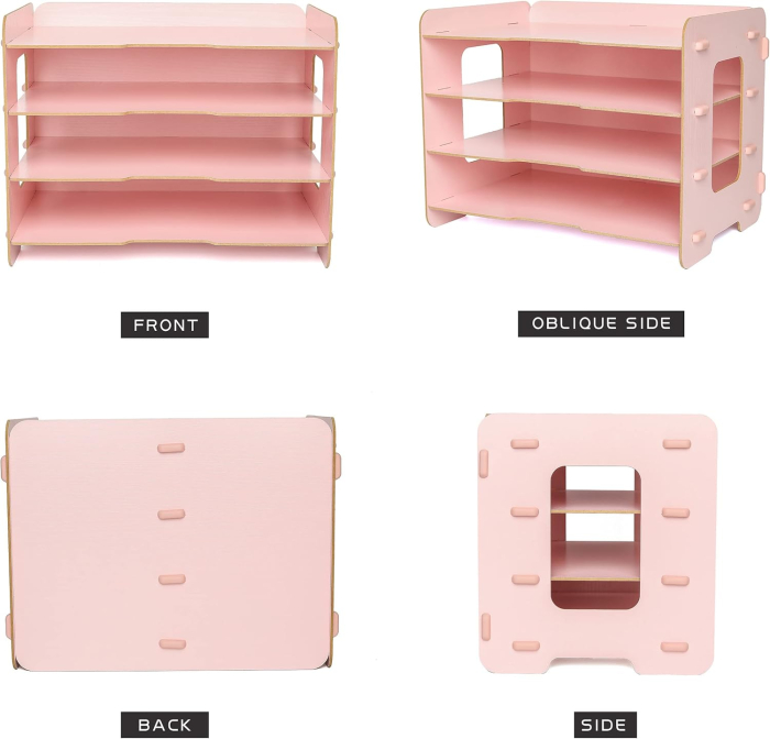 Organizator Roz de birou din lemn cu 4 niveluri [4]