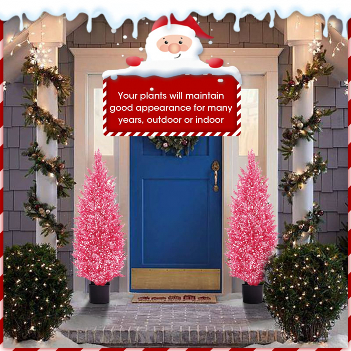 Ornamente iarba pampas artificiala roz in ghivece de plastic set 2 buc 89 cm [4]