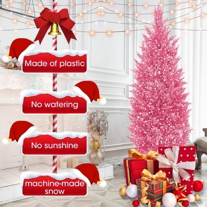 Ornamente iarba pampas artificiala roz in ghivece de plastic set 2 buc 89 cm [3]