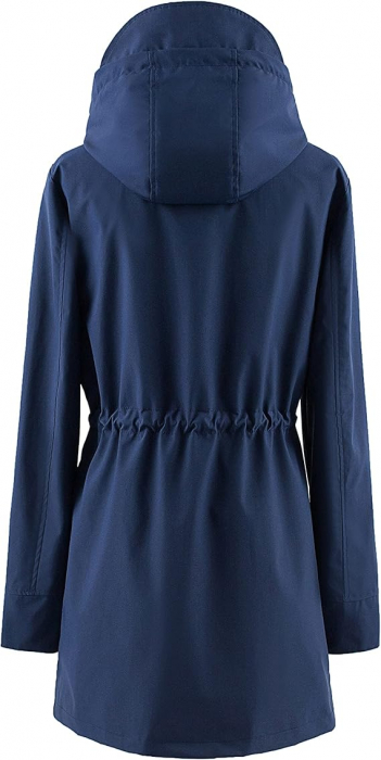 Palton elegant pentru femei, Poncho cu gluga,  XS ALBASTRU [3]