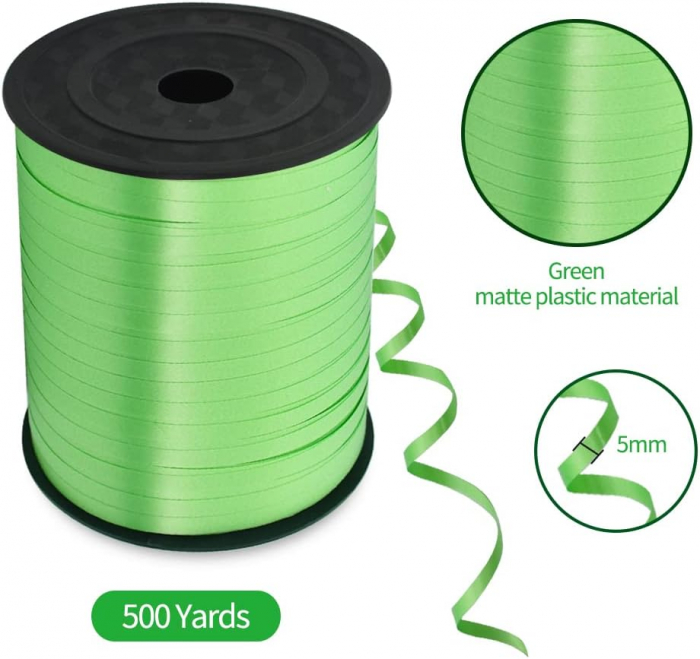 Panglica verde pentru ambalat cadouri, latime 5mm, lungime 457m [2]