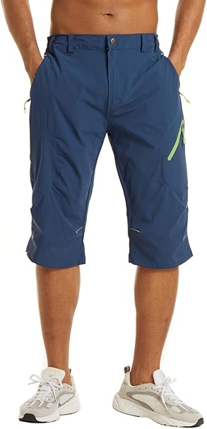 Pantaloni 3/4 albastri sport pentru barbatii, usori, respirabili, 32 [4]