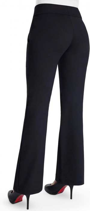Pantaloni negri, drepti, eleganti, pentru femei cu 2 buzunare oblice, S [7]