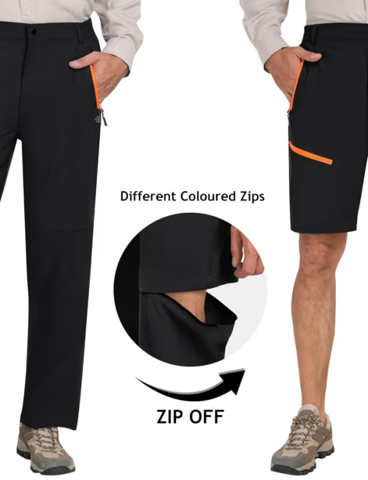Pantaloni negri barbati, softshell, căptușiți cu fleece, impermeabili, rezistenți la vânt, funcționali, camping, drumeții 4XL [3]