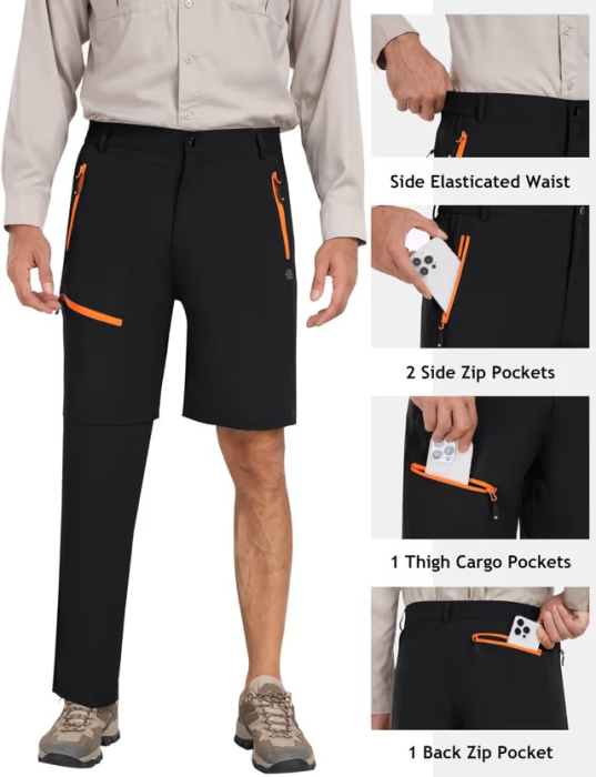 Pantaloni negri barbati, softshell, căptușiți cu fleece, impermeabili, rezistenți la vânt, funcționali, camping, drumeții 4XL [4]