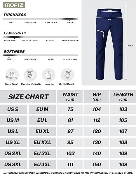 Pantaloni femei, softshell, căptușiți cu fleece, impermeabili, rezistenți la vânt, funcționali, camping, drumeții L, albastri [7]