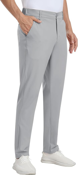 Pantaloni casual barbati, respirabili, elastici, 4 buzunare, gri 38 [2]