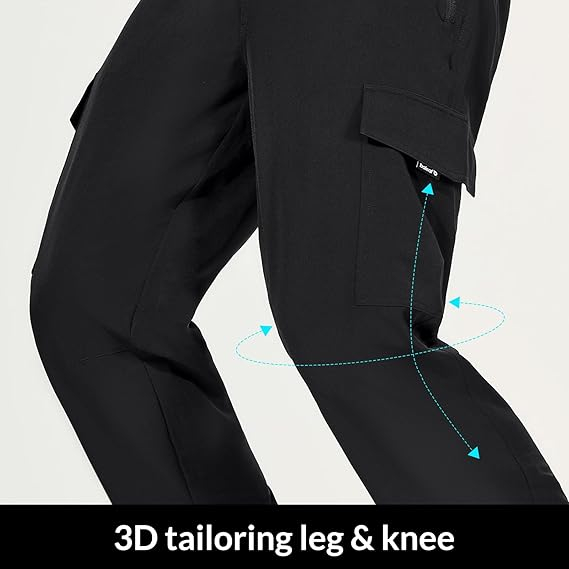 Pantaloni de drumutii pentru barbati, impermeabili, 4 buzunare, negri L [6]