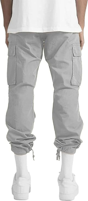 Pantaloni cargo usori pentru barbati, rezistenti la uzura, 4 buzunare, Gri 30 [4]