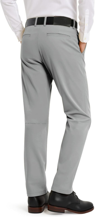 Pantaloni casual barbati, respirabili, elastici in talie, gri 34 [3]