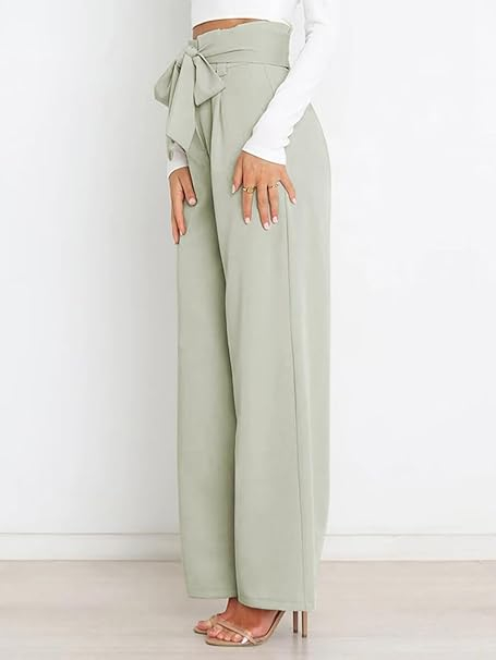 Pantaloni casual lejeri pentru femei, cu buzunare si snur in talie, Gri XL [4]