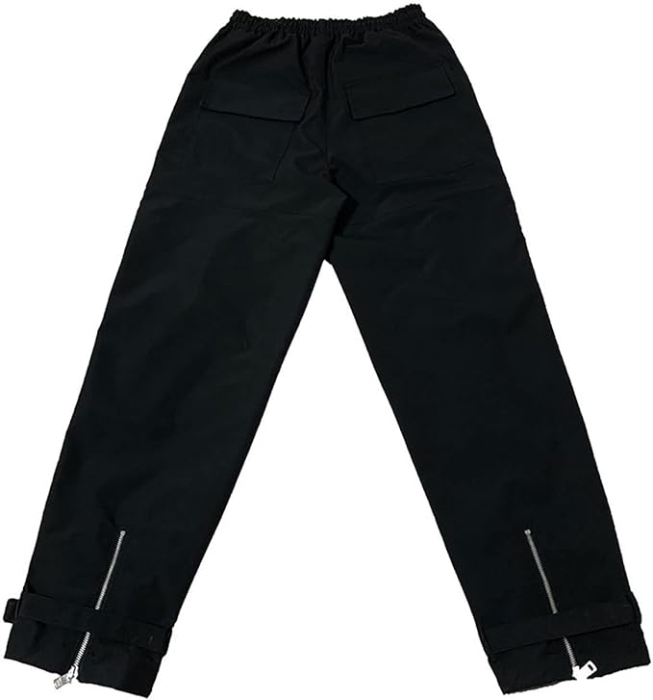 Pantaloni casual respirabili pentru femei, largi cu buzunare laterale negri M [3]