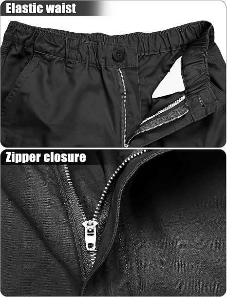 Pantaloni Scurți gri Cargo Bărbați MAGCOMSEN, 3/4, Bumbac, 7 Buzunare, marimea 38 [5]