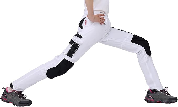 Pantaloni albi de munca pentru femei cu mai multe buzunare marimea 42 [4]