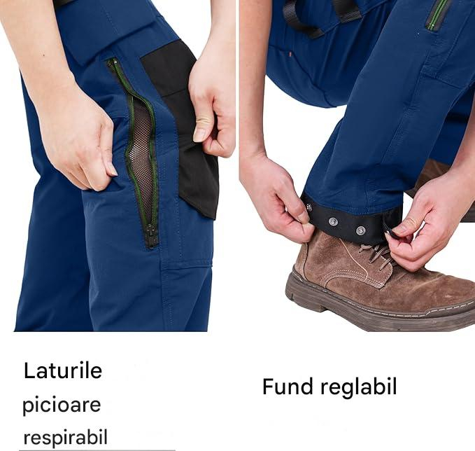 Pantaloni albastri de munca pentru bărbați, cu mai multe buzunare 54 [5]