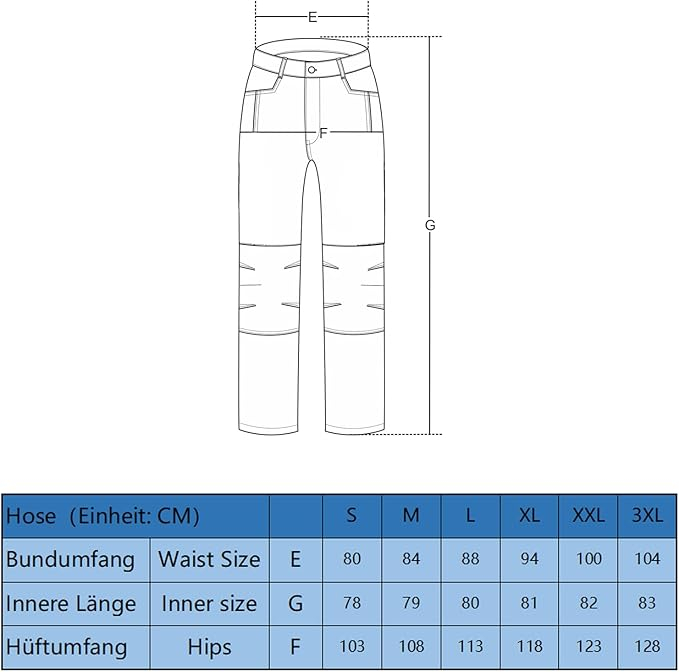 Pantaloni de munca pentru bărbați cu mai multe buzunare gri 2XL [7]