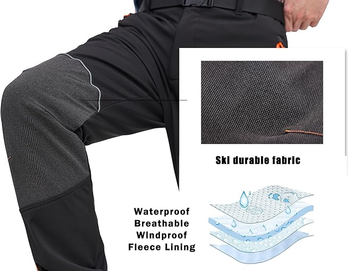 Pantaloni de munca pentru bărbați cu mai multe buzunare gri 2XL [6]