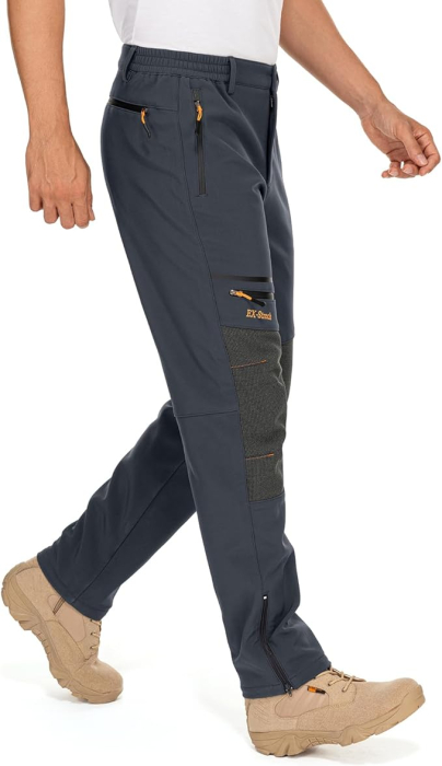 Pantaloni gri de ski de iarna pentru barbati, impermeabili, marimea 40 [7]