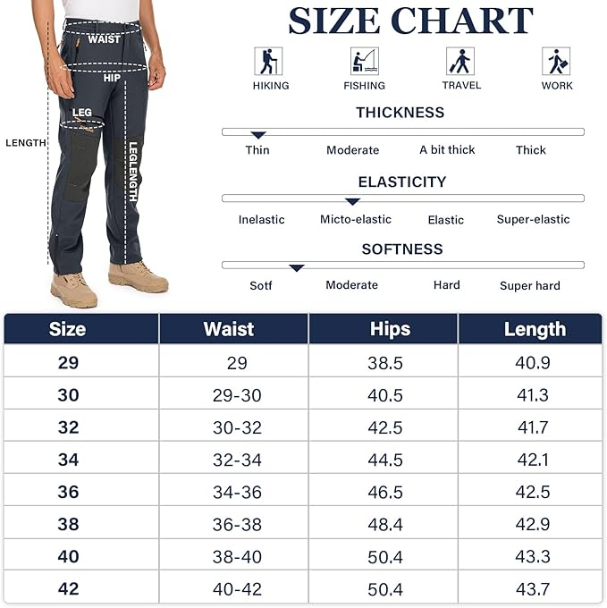Pantaloni gri de ski de iarna pentru barbati, impermeabili, marimea 40 [6]
