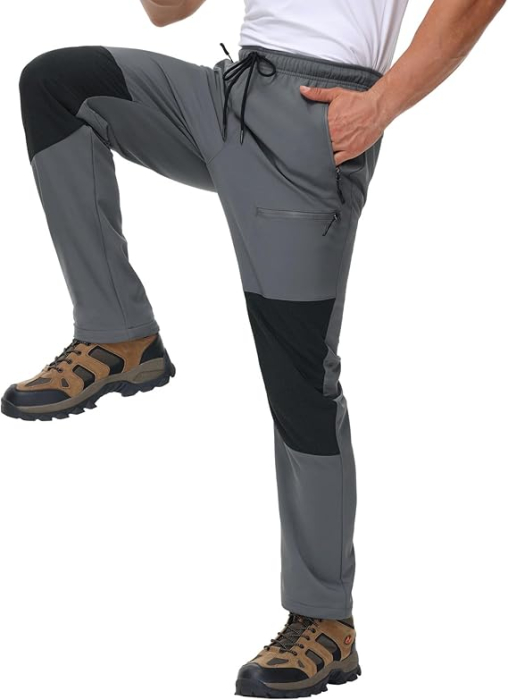 Pantaloni de ski de iarna pentru barbati, impermeabili, gri S [4]