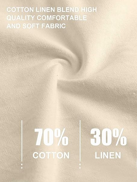 Pantaloni drepti din bumbac pentru bărbați, subtiri si respirabili, crem 2XL [3]