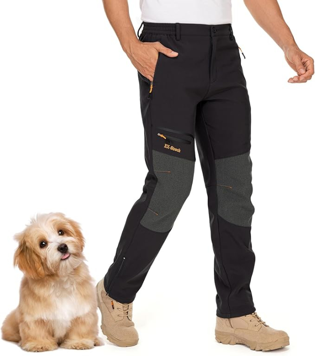 Pantaloni negri de ski de iarna pentru barbati, impermeabili, marimea 29 [7]