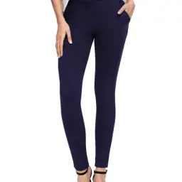 Pantaloni negri, elastici, eleganti, pentru femei cu croiala skinny, 2XL [1]