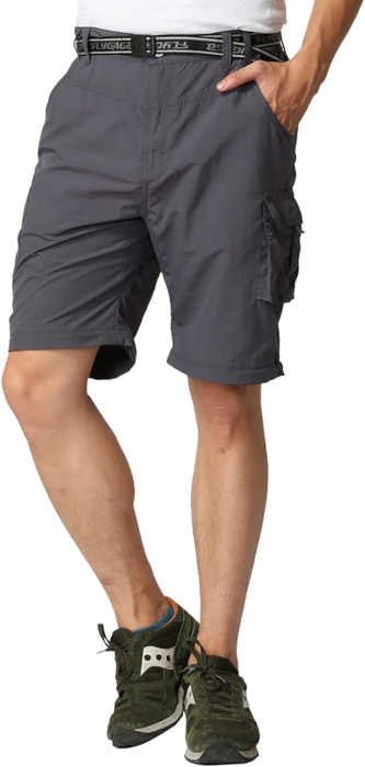 Pantaloni gri Outdoor Băieți 2 în 1, Convertibili în Pantaloni Scurți, UPF 50+, S [2]