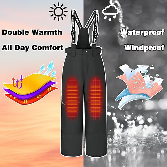 Pantaloni impermeabili pentru copii, rezistenți la vânt, funcționali, ski, zapada 8-9 ani 128 cm [5]