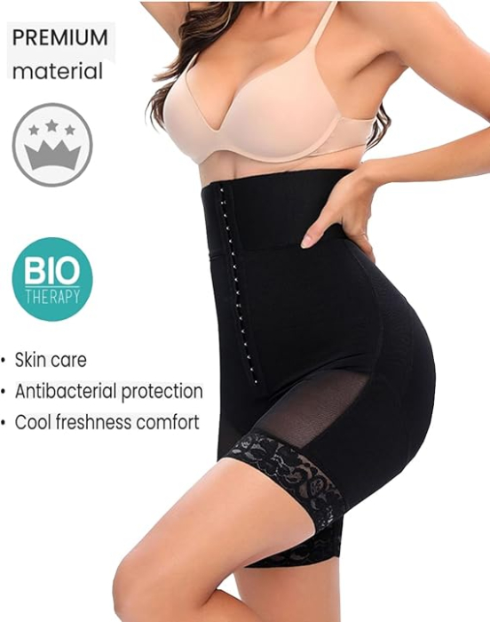 Boxeri din dantelă cu talie înaltă pentru femei – Control al abdomenului, 3XL [3]
