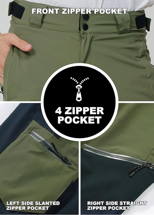 Pantaloni verzi de munte pentru barbati, impermeabili, respirabili, marimea L [5]