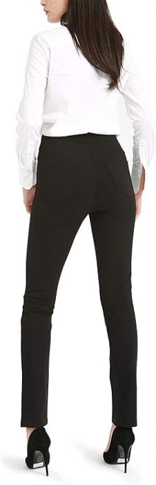 Pantaloni negri, drepti, eleganti, pentru femei cu 2 buzunare, XXL [3]