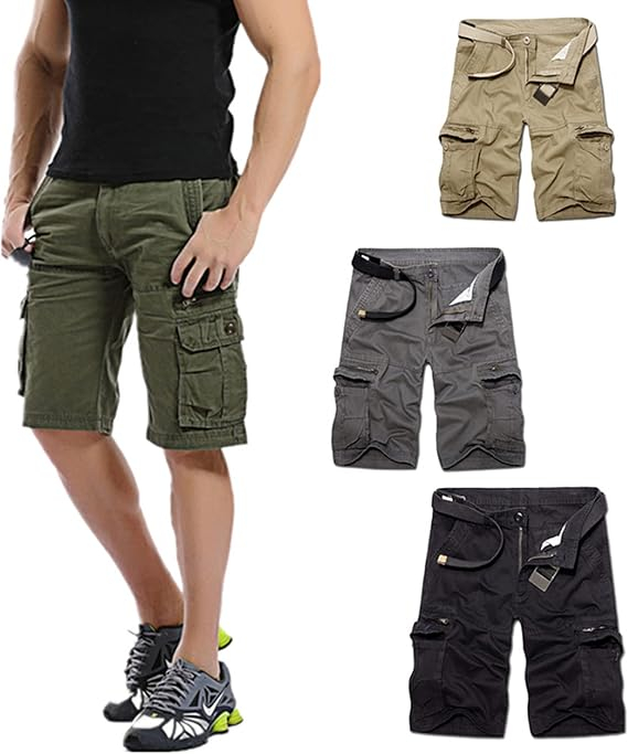 Pantaloni scurti crem cargo pentru barbatii, usori, respirabili, 32 [2]