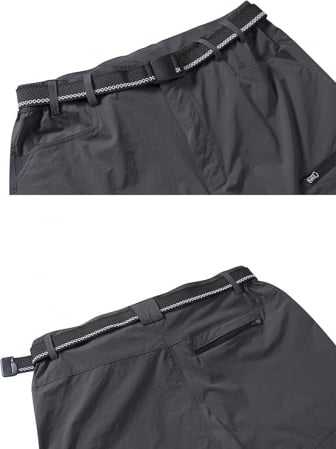 Pantaloni scurti cu uscare rapidă, elastici, funcționali, impermeabili, cu centură elastică, gri inchis 38 [2]