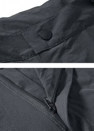Pantaloni scurti cu uscare rapidă, elastici, funcționali, impermeabili, cu centură elastică, gri inchis 32 [4]