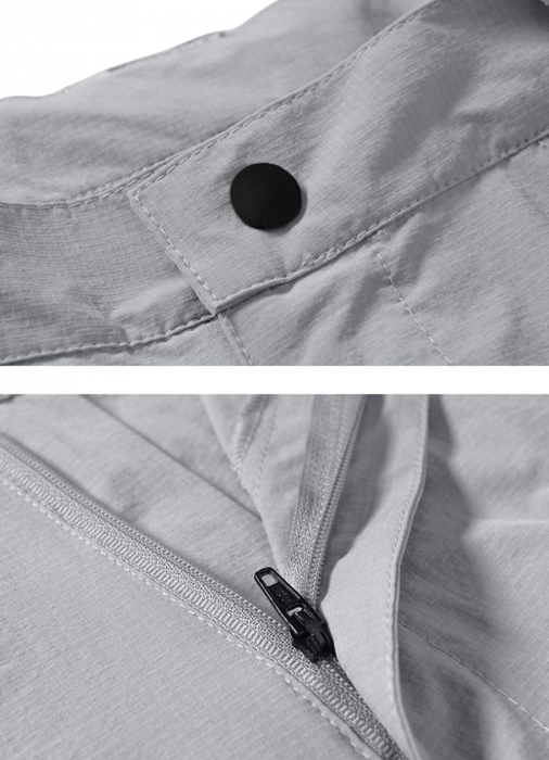 Pantaloni scurti cu uscare rapidă, elastici, funcționali, impermeabili, cu centură elastică, gri 40 [4]