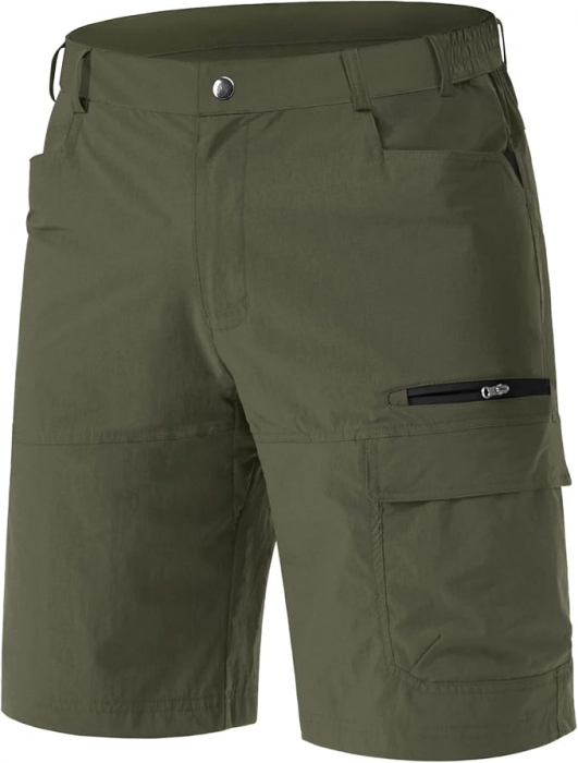Pantaloni scurti cu uscare rapidă, elastici, funcționali, impermeabili, cu centură elastică, verde 38 [1]