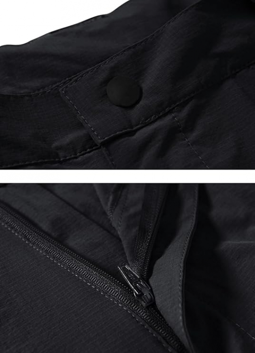 Pantaloni scurti cu uscare rapidă, elastici, funcționali, impermeabili, cu centură elastică, negru 36 [4]