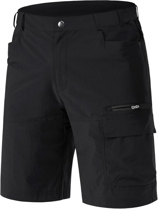 Pantaloni scurti cu uscare rapidă, elastici, funcționali, impermeabili, cu centură elastică, negru 38 [1]