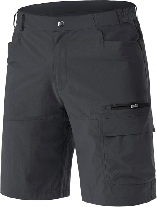 Pantaloni scurti cu uscare rapidă, elastici, funcționali, impermeabili, cu centură elastică, gri inchis 36 [1]