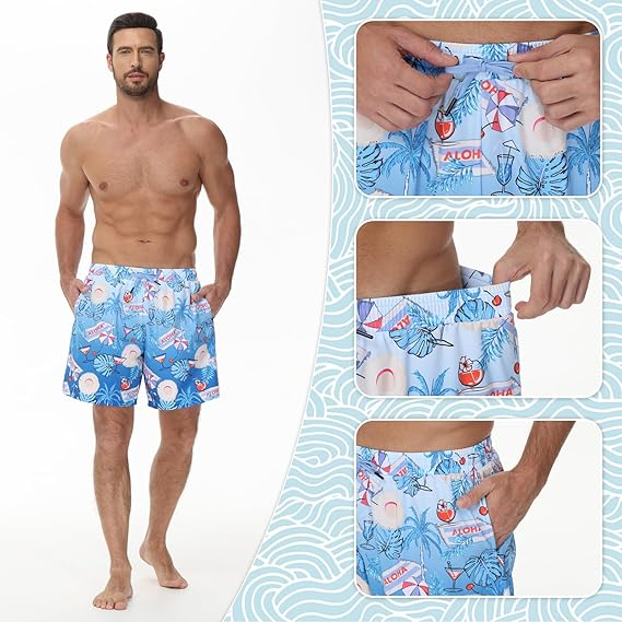 Pantaloni scurti de inot pentru barbatii, cu uscare rapida 2XL [4]