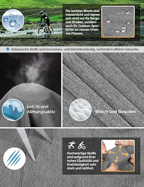 Pantaloni scurti de vară pentru bărbați, gri S [3]