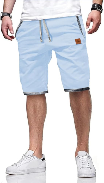 Pantaloni scurti de vară pentru bărbați, bleu 2XL [1]