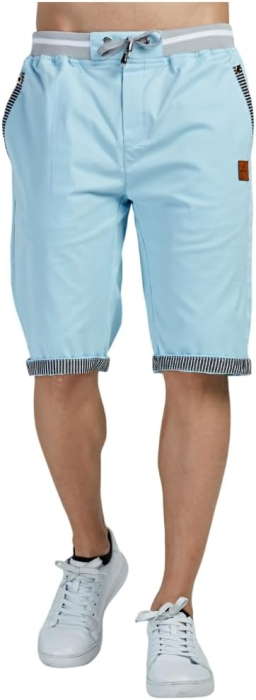 Pantaloni scurti de vară pentru bărbați, bleu M [4]