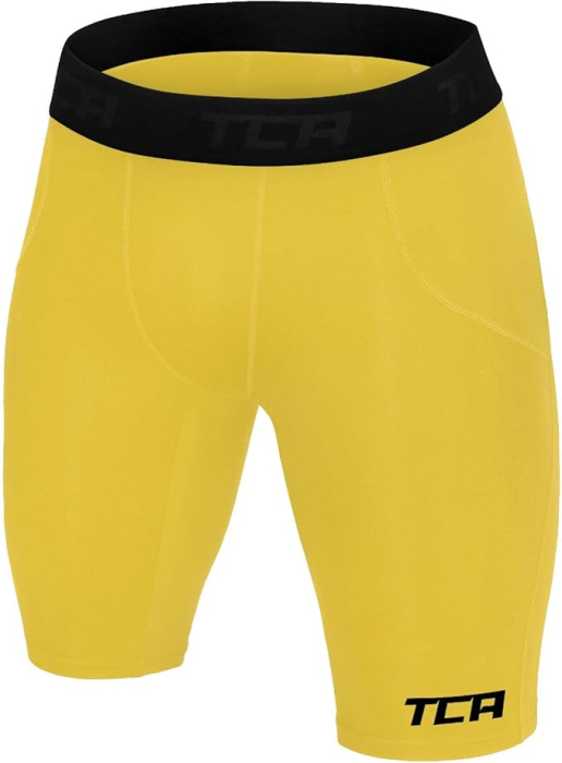 Pantaloni termali scurti, sport, galbeni XXL [1]