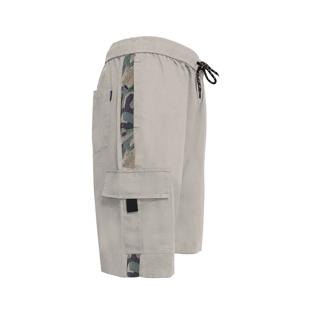 Pantaloni scurti de vară pentru bărbați, din twill cu mai multe buzunare crem XL [3]