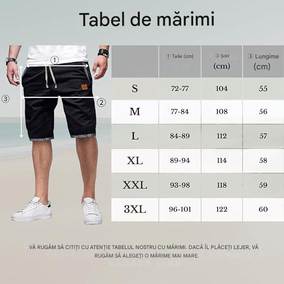Pantaloni scurti de vară pentru bărbați, crem 2XL [6]