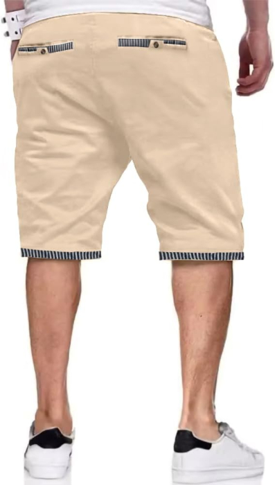 Pantaloni scurti de vară pentru bărbați, crem 2XL [2]